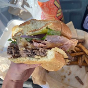 Villa Grove Trade - Everything but the kitchen sink burger - Cafes Near Me - Villa Grove, Colorado Villa Grove Trade - Everything but the kitchen sink burger - Cafes Near Me - Villa Grove, Colorado