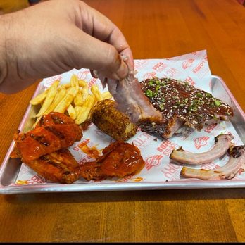 i Winngs - Baby back Ribs Super Combo ( Rib, Wings, Corn, Fries, Dip & Drink) - Fast Food Near Me - Pharr, Texas i Winngs - Baby back Ribs Super Combo ( Rib, Wings, Corn, Fries, Dip & Drink) - Fast Food Near Me - Pharr, Texas