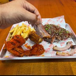 i Winngs - Baby back Ribs Super Combo ( Rib, Wings, Corn, Fries, Dip & Drink)