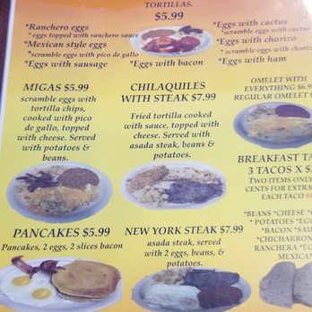 Mi Pueblo 2 - a menu for a mexican restaurant - Mexican Near Me - Brady, Texas