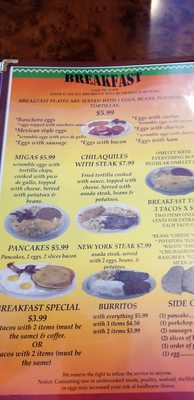 Menu photo 1 Mi Pueblo 2 Brady, TX