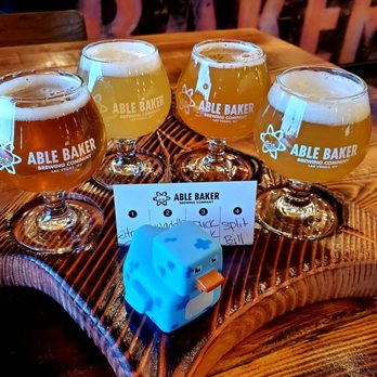 Able Baker Brewing - Ducks in a row taster flight. And you get a free duck. - Brewpubs Near Me - Las Vegas, Nevada