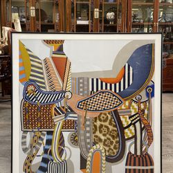 Furniture and Art  - Hermes silk scarf framing 爱马仕丝巾裱框