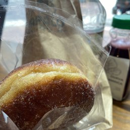 Horchata donut and guava & hibiscus agua fresca