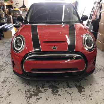 VK Garage - Added bonnet stripes to my Mini Cooper SE - Auto Detailing Near Me - Fairfield, California