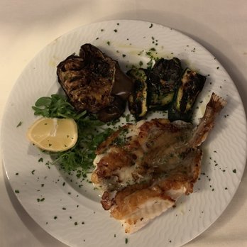 Trattoria Misericordia - Pan seared fish and eggplant. - Venetian Near Me - Venezia, VE Trattoria Misericordia - Pan seared fish and eggplant. - Venetian Near Me - Venezia, VE