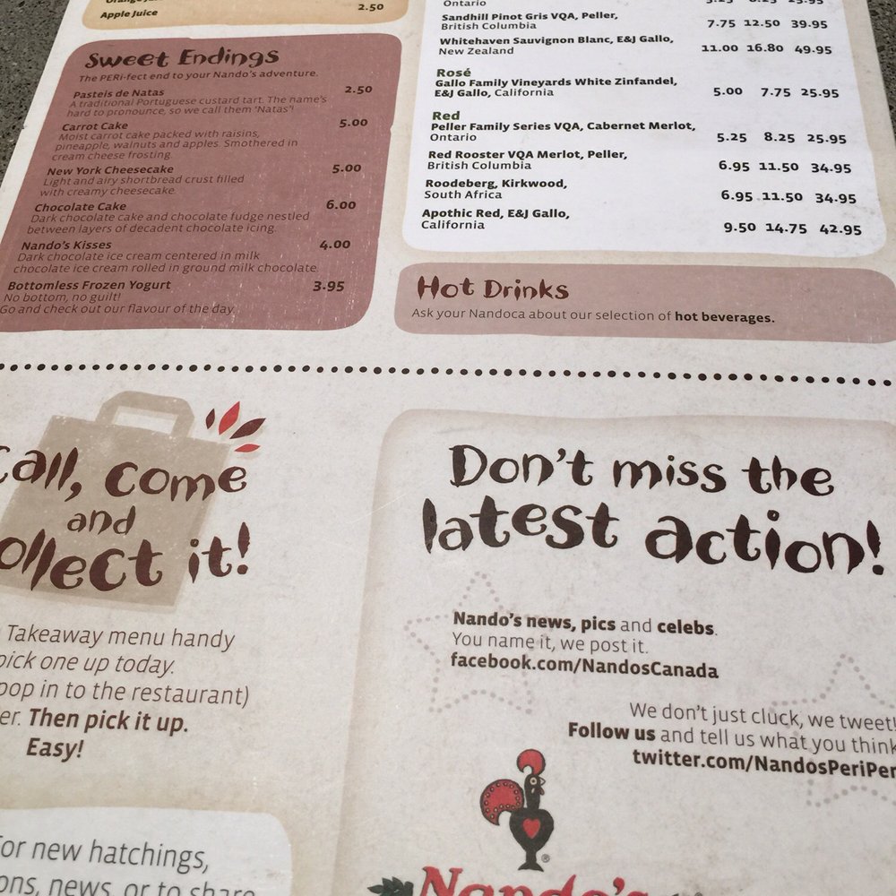 Nando's Peri-Peri - Chicken Shop Near Me - Surrey, British Columbia