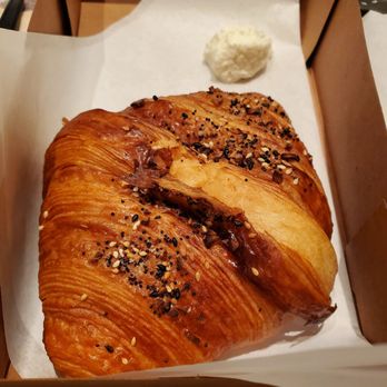 Vesta Coffee Roasters - All The Things ($5.50) croissant, served w/ garlic cream cheese - Coffee & Tea Near Me - Las Vegas, Nevada