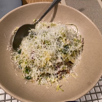 Avec River North - Brussel sprouts panzanella salad - Mediterranean Near Me - Chicago, Illinois