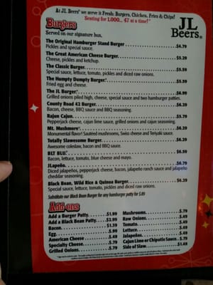 Menu photo 8 JL Beers Burnsville, MN