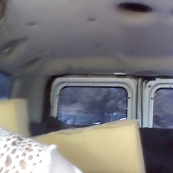 Nelson's Snorkel Tours - Back seat of short van. 09/03/14
