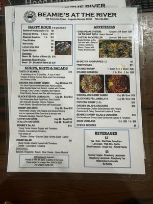 Menu photo 2 Beamie's at the River Augusta, GA Menu photo 2 Beamie's at the River Augusta, GA