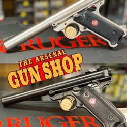 The Arsenal Gun Shop - JUST IN!
Ruger MK IV pistols.
Which do you prefer?
Call for an appointment
 856-232-GUNS (4867)
Monday-Saturday
NOON-6pm