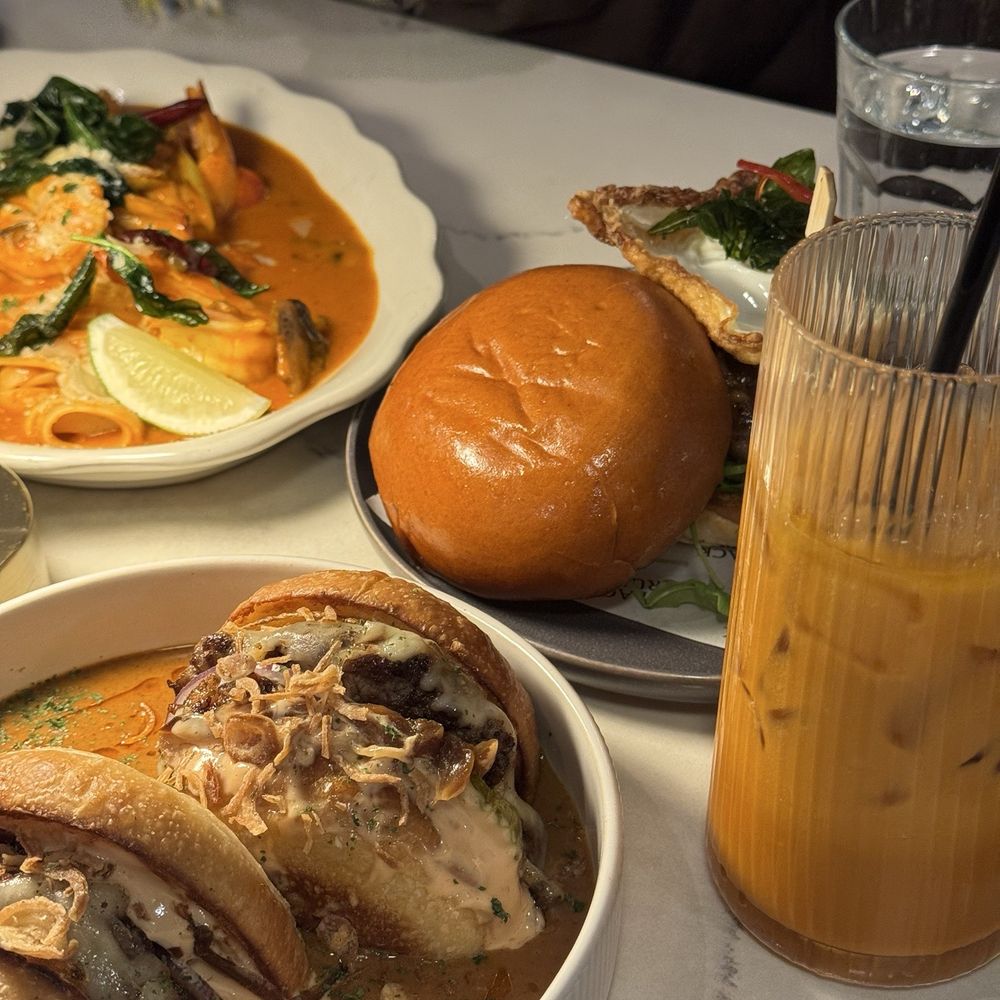 Black Ruby - massaman burger, Thai Garlic Burger, thai tea - Asian Fusion Near Me - Cambridge, Massachusetts Black Ruby - massaman burger, Thai Garlic Burger, thai tea - Asian Fusion Near Me - Cambridge, Massachusetts