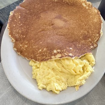 Fat Nats Eggs - Kids meal. Pancake and scrambled eggs - Breakfast & Brunch Near Me - New Hope, Minnesota Fat Nats Eggs - Kids meal. Pancake and scrambled eggs - Breakfast & Brunch Near Me - New Hope, Minnesota