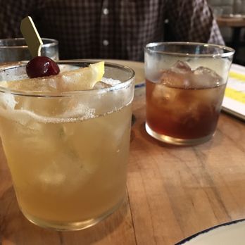 Giant - Controlled Burn up front and a different whiskey cocktail in the back. - New American Near Me - Chicago, Illinois