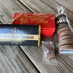 Chocolate Nugget Candy Factory - 4/13/25 FYI. Today's gift giving treats. Small single piece of chocolate is mine. Lol.