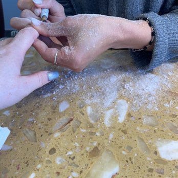 Ann Spa & Nails - Here is SOME of the acrylic powder that was shaved off - Nail Salons Near Me - Jacksonville, North Carolina