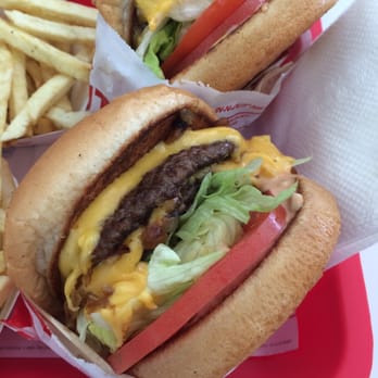 In-N-Out Burger - The famous double double with grilled onions - Fast Food Near Me - Downey, California