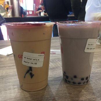 Gong Cha - Milk tea with herbal jelly and taro milk tea with pearl - Bubble Tea Near Me - Flushing, New York