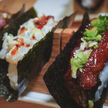 MORU - Unagi and creamy scallop hand rolls! So..... good! - Japanese Near Me - Fort Lee, New Jersey