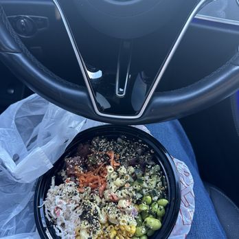 Vegas Poké Co - 3 scoops of protein (Tuna Shoyu and Crab Salad) and a all the goodies! It's so good I couldn't wait till I got home! - Poke Near Me - Las Vegas, Nevada Vegas Poké Co - 3 scoops of protein (Tuna Shoyu and Crab Salad) and a all the goodies! It's so good I couldn't wait till I got home! - Poke Near Me - Las Vegas, Nevada