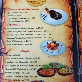 restaurante Varandas - Menu - Restaurants Near Me - Guararema, SP