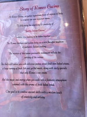 Menu photo 8 Romeo Cucina Laguna Beach, CA Menu photo 8 Romeo Cucina Laguna Beach, CA