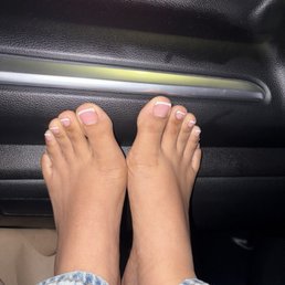 Regular pedicure  With gel French tip