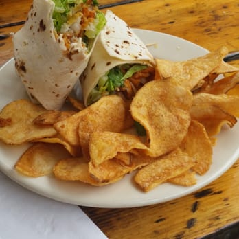 Gritty McDuff's Brew Pub - Haddock wrap with kettle cooked chips. - American Near Me - Portland, Maine Gritty McDuff's Brew Pub - Haddock wrap with kettle cooked chips. - American Near Me - Portland, Maine