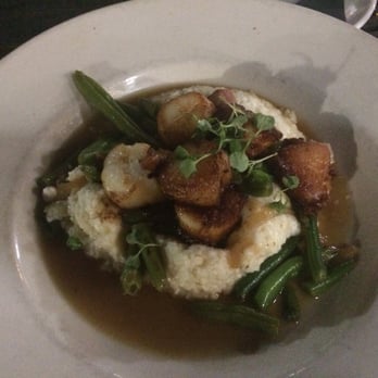 Hooked - Sea scallops over grits - delish!! - Seafood Near Me - Ocean City, Maryland Hooked - Sea scallops over grits - delish!! - Seafood Near Me - Ocean City, Maryland