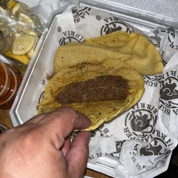 La Super Birria - Home made tacos were half filled - Tacos Near Me - Orange, California