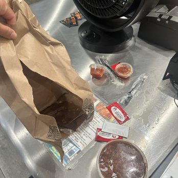 Fishhook Seafood - Ontario Mills - Bag of sides busted open when I was about to step foot out the door - Southern Near Me - Ontario, California Fishhook Seafood - Ontario Mills - Bag of sides busted open when I was about to step foot out the door - Southern Near Me - Ontario, California