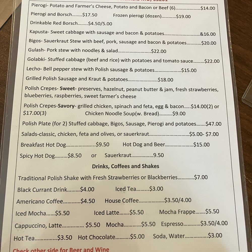 Café Poland - Menu - Polish Near Me - Columbia, Missouri Café Poland - Menu - Polish Near Me - Columbia, Missouri