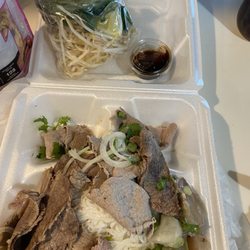 Pho with steak brisket and tendon
