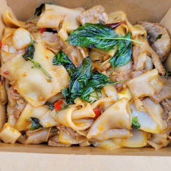 Pintoh Thai - Extra Spicy Pad Kee Mao....Requested they make it Extra Spicy....Yum.... - Thai Near Me - Oakland, California Pintoh Thai - Extra Spicy Pad Kee Mao....Requested they make it Extra Spicy....Yum.... - Thai Near Me - Oakland, California