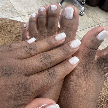 Kim Nails and Lash - Mani pedi with white nails - Nail Salons Near Me - San Diego, California Kim Nails and Lash - Mani pedi with white nails - Nail Salons Near Me - San Diego, California