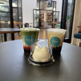 Matcha Strawberry, Tiger Milk, Jiggly Cat pudding
