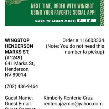Wingstop - It was 11:09 before we got our food - Chicken Wings Near Me - Henderson, Nevada Wingstop - It was 11:09 before we got our food - Chicken Wings Near Me - Henderson, Nevada