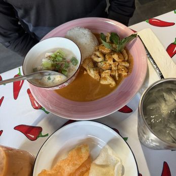 BangRak - Lunch special chicken panang curry with tom kha. - Thai Near Me - Phoenix, Arizona