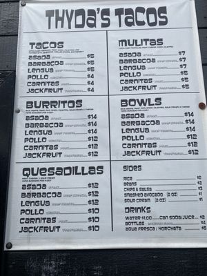 Menu photo 2 Thyda's Tacos Honolulu, HI Menu photo 2 Thyda's Tacos Honolulu, HI