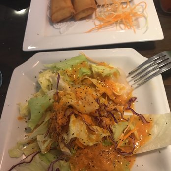 Thai Haru - Ginger salad and Thai spring rolls! - Sushi Bars Near Me - West Palm Beach, Florida Thai Haru - Ginger salad and Thai spring rolls! - Sushi Bars Near Me - West Palm Beach, Florida