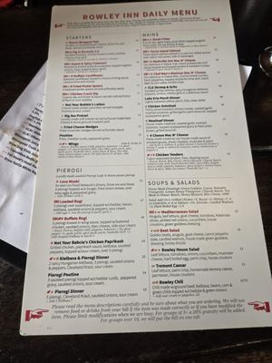 Menu photo 1 Rowley Inn Cleveland, OH Menu photo 1 Rowley Inn Cleveland, OH