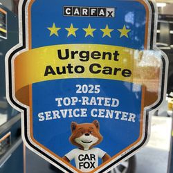 Urgent Auto Care - They had earned top rated service center from Carfax! Congratulations!