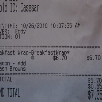 Sugar Rush Cafe - Total for one bacon breakfast BURRITO for CASESAR - Breakfast & Brunch Near Me - Walnut, California Sugar Rush Cafe - Total for one bacon breakfast BURRITO for CASESAR - Breakfast & Brunch Near Me - Walnut, California
