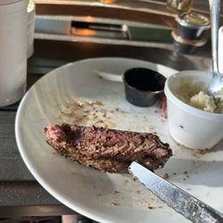 The Lost River Grill - The very much not rare steak. There aren't even any red juices on the plate.