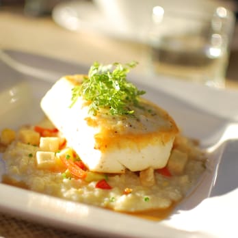 El Dorado Kitchen - Alaskan Halibut with Summer Bean Cassoulet - New American Near Me - Sonoma, California