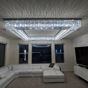 Crystal Tray Ceiling Flush Mounted Led Lights Yelp