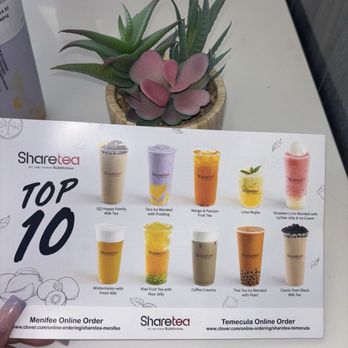 Sharetea - Menu - Bubble Tea Near Me - Temecula, California