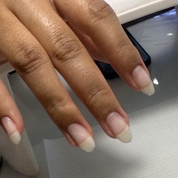 The Beauty - 1 month nail growth after my first set! (You can see the hard gel overlay) - Nail Salons Near Me - Covina, California The Beauty - 1 month nail growth after my first set! (You can see the hard gel overlay) - Nail Salons Near Me - Covina, California